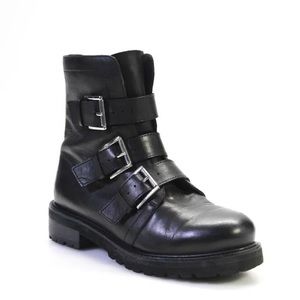 Seychelles black buckle leather boots 7